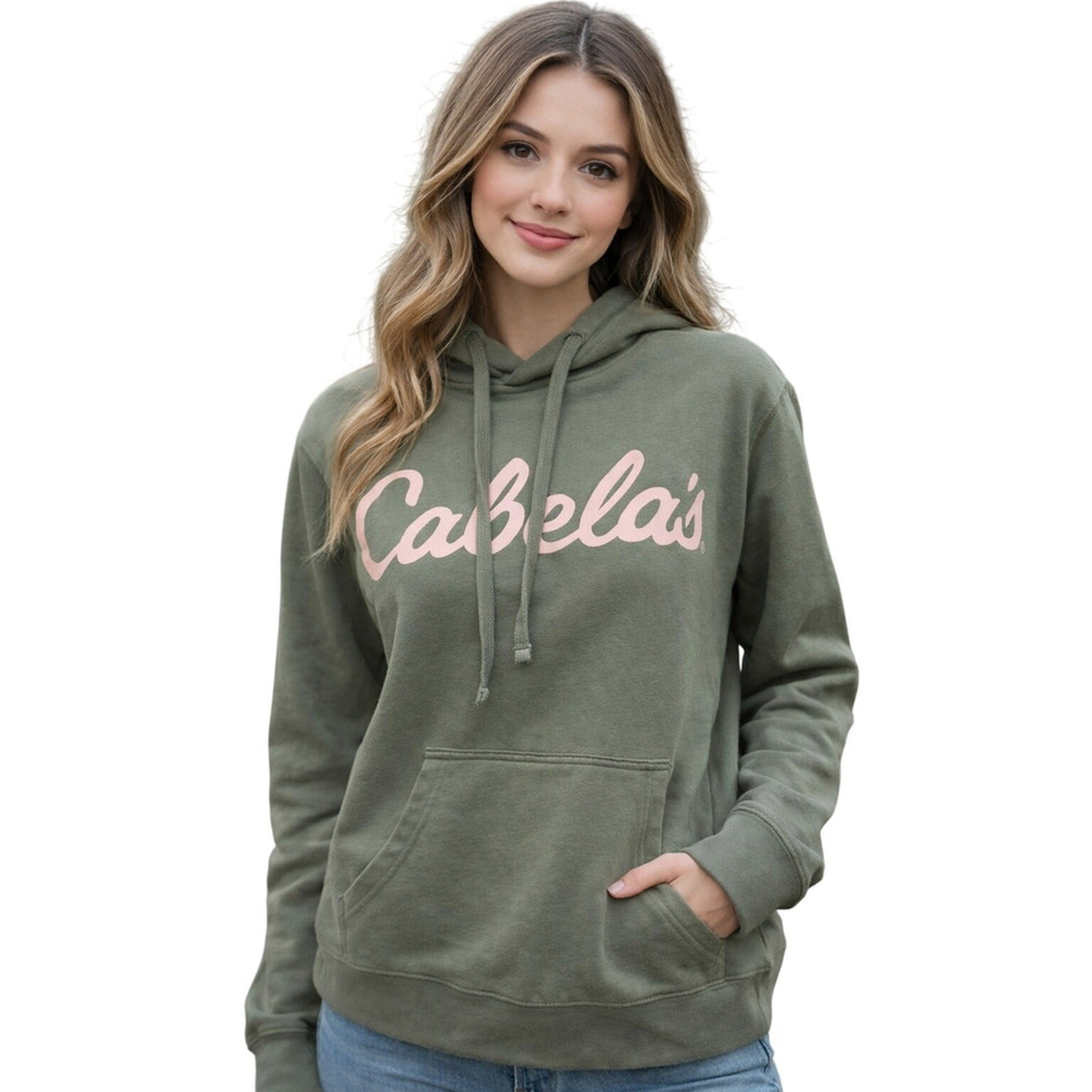 Cabelas Green Pink Hunting Hoodie Size Small